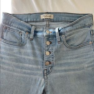 Madewell 9” high rise skinny jeans